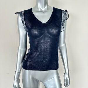 Nina Ricci women cashmere top with laces size M Authentic